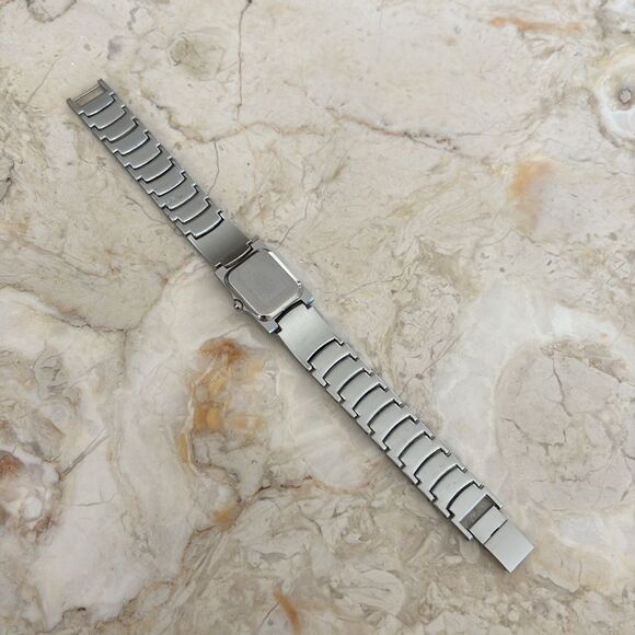 Swiss Time Stainless Steel Tank Style Quartz Watch - Picture 4 of 10